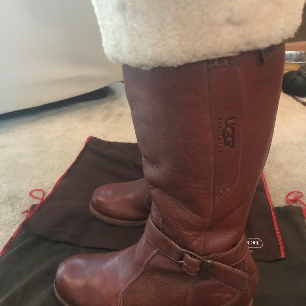 UGG all weather leather knee high boot